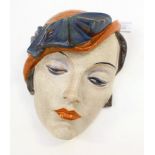 Mask by Rodolf Podany of Goldscheider, believed to be of actress Hedy Lamaar,