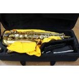 A Cleveland 613 saxophone, serial number 521885,