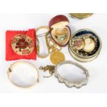 A collection of costume jewellery, bangles, Rotary watch, EPNS,