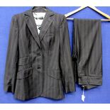 A ladies Dolce & Gabbana pinstripe suit, comprising jacket and trousers,