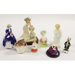 A boxed Beswick model of Jemima Puddle Duck; together with similar of Mrs Tiggy Winkle,