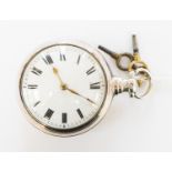 Thomas Russell of Lancaster, a George III silver pair case pocket watch,