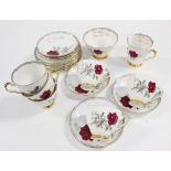 Sir Stanley Matthews Collection: A Royal Stafford ceramic tea service, 'Roses to Remember',