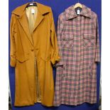 A selection of coats to include a camel coat,