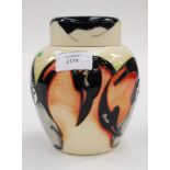 A Moorcroft first quality ginger jar and cover, in the 'Emperor Penguin' pattern,