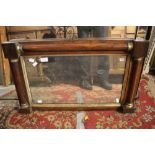 Oak over mantle mirror with,