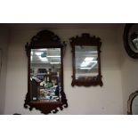 Two Georgian style mahogany framed mirrors (2)