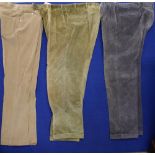 Assorted ladies trousers to include tweed, cords, check and corduroy wool mix tweed etc.