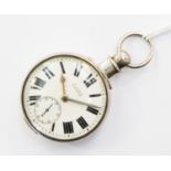 A silver Chester pocket watch, Victorian T.G.