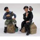 A pair of Royal Doulton figurines, "The Lobster Man" and "Shore Leave".