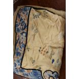 Chinese yellow silk embroidered tunic,