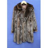 A dark Mink three quarter length ranch Mink, bought late 1960s/70s,