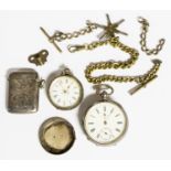 A Victorian silver cased pocket watch by G.A.