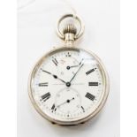 Ulysse Nardin, Locle & Geneve, an early 20th Century silver open faced chronometer pocket watch,