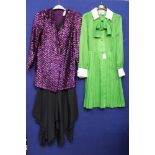 Dresses form 1970's to 1980's, all ladies assorted,