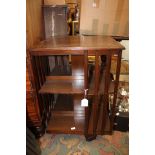 An Edwardian style two-tier revolving book case by James Ansell of Cambridge