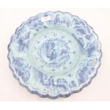 A 19th Century Delft scalloped dish