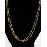 A Victorian 9ct gold keep/guard chain, with a toggle fastener, with a length approx 40'',