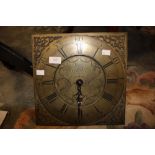A long case clock movement and dial by Lawrie, Carlisle, needs work, worn pinions, 18th Century,