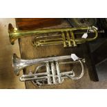 A B&M 'Champion' trumpet & a cornet, 'Maker to HM Forces A Hall Gisborne',