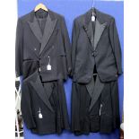 Four men's dinner jackets,