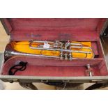 A Hawkes & Son trumpet, serial number 59334,