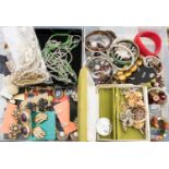 Two bags of Costume jewellery, to include clip on earrings in many styles,