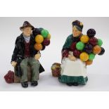 Royal Doulton figures 'The Balloon Man' HN1954 and 'The Old Balloon Seller',