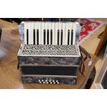 A piano accordion, 12 bass, 'The Viceroy Accordion made in Saxony'.