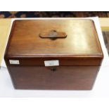 A yew wood cigar box,