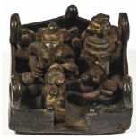 House Altar Bronze Nepal 18th century wonderful family altar. Ganesha and his brother Subrahmanya