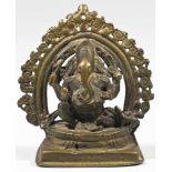 Ganesha bronze South India 18th century Ganesha has the head of an elephant and a big belly. Sitting