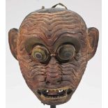 Hanuman Dancing Mask wood Nepal 18th century Rare Dancing Mask of Hanuman. Finely carved, with