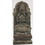 Praynaparamita Bronze Java 12th Century Style Fine cast bronze of Prajnaparamtia, sitting in