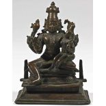 Uma-Mahesvara Bronze India 16th century This fine and well proportioned image shows parvati seated