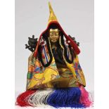 Lama Tsong Khapa bronze Tibet 20th century or older Tsong Khapa sitting on a lotus throne with hands