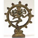 Shiva Nataraja Bronze India, 20th century Shiva dancing, holding Agni (fire) in his left back