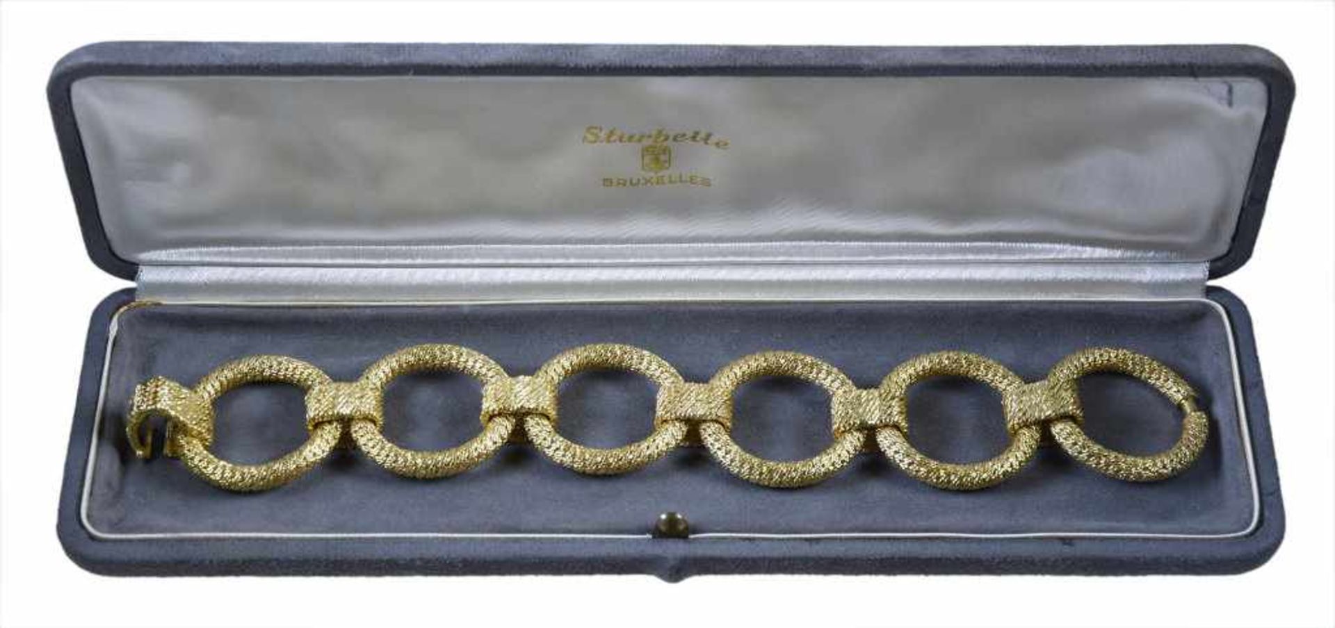 Sturbelle - Bracelet - 18 Kt yellow gold En or jaune 18 ct, composé de 6 maillons ronds en or tressé