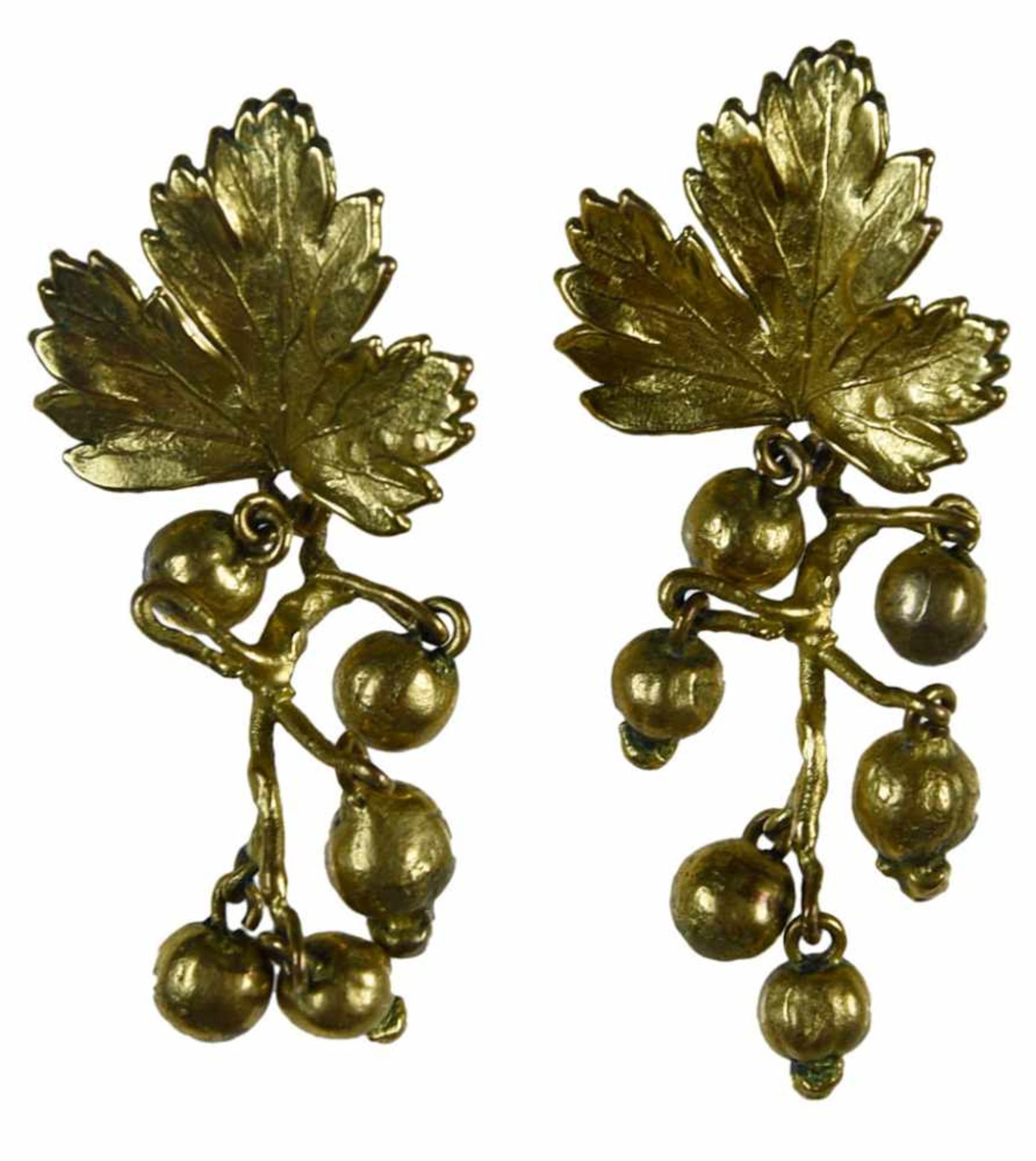 Claude Lalanne - Earrings in the shape of currant berries - Gloden bronze En bronze doré. Il