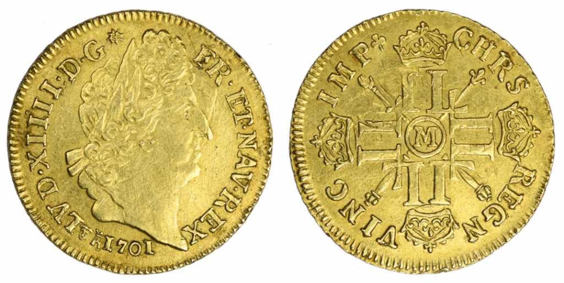 FRANCE, Louis XIV (1643-1715), Louis d'or aux huit L et aux insignes, FRANCE, Louis XIV (1643-1715),