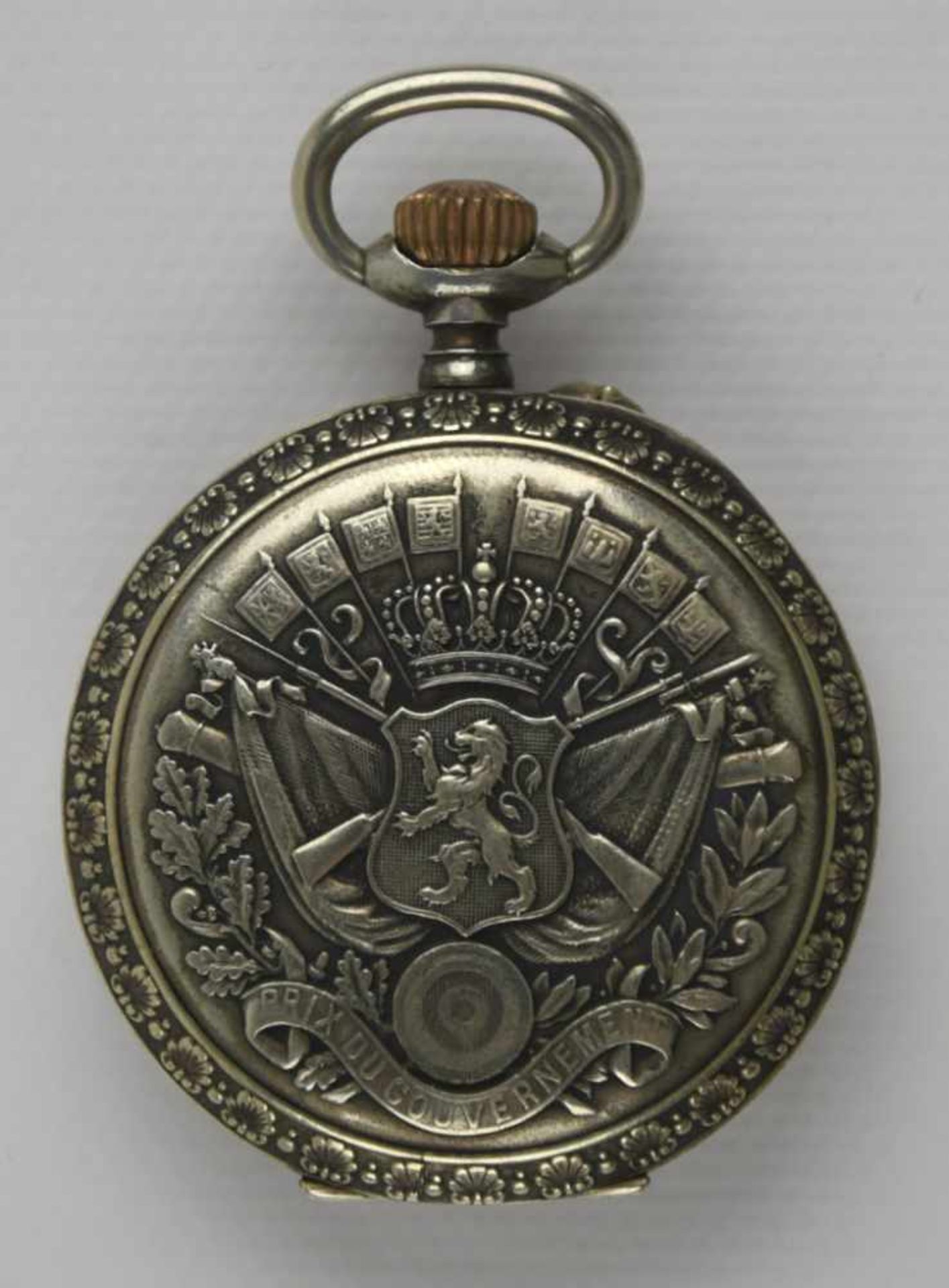 Belgium - Pocket watch with King Leopold II's effigy - Shooting prize 1902 PARFONRYBelgique - Montre - Image 2 of 2