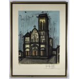 Bernard Buffet (1928-1999), Vézelay, France - Lithographie en couleurs signée en [...]