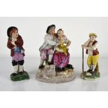 Niderviller, Trois groupes, France, XVIIIe - Polychromes figurant un couple et deux [...]