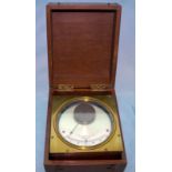Antique Amperes Meter In Wooden Case, N.C.S Patent No 27504, 7.5 Inches Square