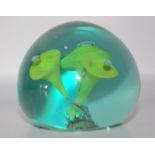 Victorian Green Glass Dump Paperweight