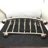 Early 20th Century White Metal Bamboo Effect 6 Slice Toast-rack. A very high quality substantial and