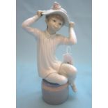 Lladro Figurine, Girl With Hat