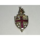 London Armorial Crest Brooch: High Quality brooch set in silver, hallmarked 1997 London, Maker