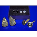 Boxed Set Of Gents Studs Together With Two Pairs Of Gents Cufflinks