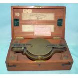 19thC Joseph Casartelli Level And Compass In Fitted Case With Gimbles, Manchester Maker, Together